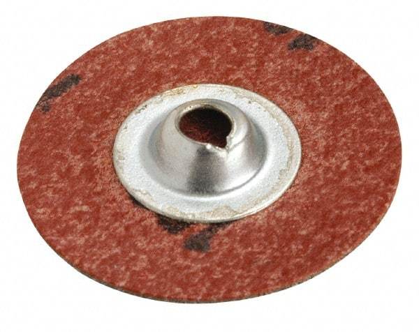 Superior Abrasives - 2" Disc Diam, 80 Grit, Zirconia Alumina Quick Change Disc - Type S Attaching System, Coated, Medium Grade - Caliber Tooling