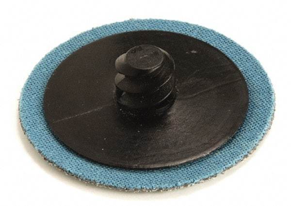 Superior Abrasives - 1-1/2" Disc Diam, 60 Grit, Zirconia Alumina Quick Change Disc - Type R Attaching System, Coated, Medium Grade - Caliber Tooling