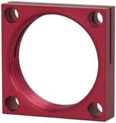 De-Sta-Co - 1-3/4 - 12 Thread, 0.2795" Mounting Hole, Aluminum Clamp Mounting Block - 1/2" Thick x 2" Long x 2" Wide - Caliber Tooling