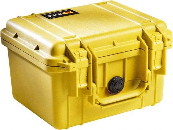 Pelican Products, Inc. - 9-11/16" Wide x 6-7/8" High, Clamshell Hard Case - Yellow, Polyethylene - Caliber Tooling