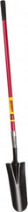 Razor-Back - 14" High x 6" Wide Tapered Steel Spade - 48" Long Fiberglass Straight Handle, Front Turned - Caliber Tooling