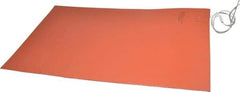 Value Collection - 18" Long x 12" Wide, Rectangular, Silicon Rubber, Standard Heat Blanket - 120 Volt, Adhesive Back, Use with Metal Containers - Caliber Tooling