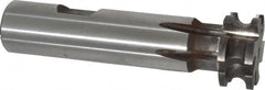 Made in USA - 1/8" Radius, 1/4" Circle Diam, 1" Cutter Diam, 0.447" Cutting Width, Shank Connection, Concave Radius Cutter - 3/4" Shank Diam, 3-1/2" OAL, High Speed Steel, Uncoated, Form Relieved, 6 Teeth, Weldon Flat - Caliber Tooling