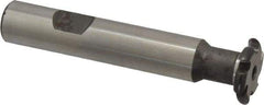 Made in USA - 1/16" Radius, 1/8" Circle Diam, 3/4" Cutter Diam, Shank Connection, Convex Radius Cutter - 1/2" Shank Diam, 3" OAL, High Speed Steel, Uncoated, Form Relieved, 6 Teeth, Weldon Flat - Caliber Tooling