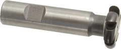 Made in USA - 5/32" Radius, 5/16" Circle Diam, 1-5/16" Cutter Diam, Shank Connection, Convex Radius Cutter - 3/4" Shank Diam, 3-1/2" OAL, High Speed Steel, Uncoated, Form Relieved, 6 Teeth, Weldon Flat - Caliber Tooling