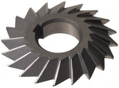 Value Collection - 5° 5" Cut Diam, 1" Cut Width, 1-1/4" Arbor, High Speed Steel Double-Angle Cutter - Caliber Tooling