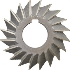 Value Collection - 2-3/4° 2-3/4" Cut Diam, 1/2" Cut Width, 1" Arbor, High Speed Steel Double-Angle Cutter - Caliber Tooling