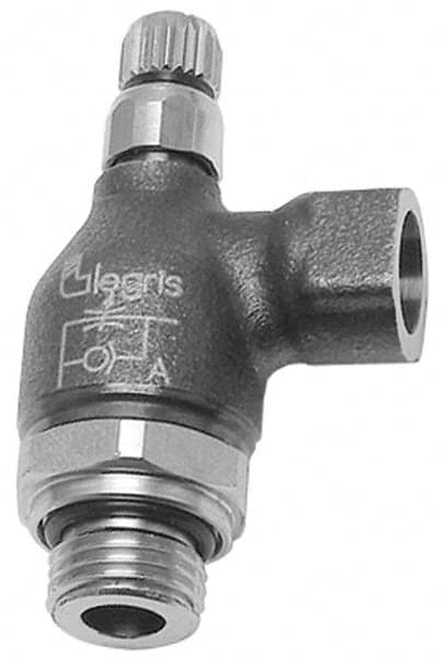 Legris - 1/8" BSPP Metal Threaded Flow Control Regulator - 0 to 145 psi, Treated Brass Material & Buna Nitrile O-Ring - Caliber Tooling