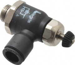 Legris - 10mm Tube OD x 1/4 Male BSPP Compact Meter Out Flow Control Valve - 14.5 to 145 psi, Nylon - Caliber Tooling