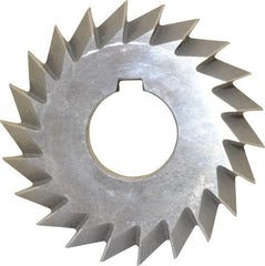 Value Collection - 3° 3" Cut Diam, 5/8" Cut Width, 1" Arbor, High Speed Steel Double-Angle Cutter - Caliber Tooling