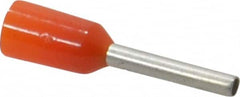 ACI - 22 AWG, Partially Insulated, Crimp Electrical Wire Ferrule - 8mm Long x 1.3mm Diameter Pin, 14mm Overall Length - Caliber Tooling