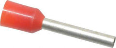 ACI - 16 AWG, Partially Insulated, Crimp Electrical Wire Ferrule - 12mm Long x 2mm Diameter Pin, 18.4mm Overall Length - Caliber Tooling