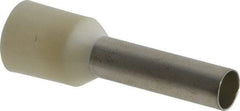 ACI - 8 AWG, Partially Insulated, Crimp Electrical Wire Ferrule - 18mm Long x 4.9mm Diameter Pin, 27-1/2mm Overall Length - Caliber Tooling