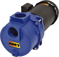 American Machine & Tool - 230/460 Volt, 8/4 Amp, 3 Phase, 3 HP, Self Priming Sewage Trash Pump - 56J Frame, 2 Inch Inlet, TEFC Motor, Cast Iron Housing, Stainless Steel Impeller, Buna N Seal - Caliber Tooling