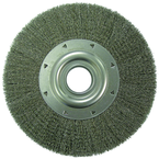 12 in. Diameter - 2 Arbor Hole - Crimped Steel Wire Straight Wheel - Caliber Tooling