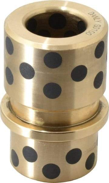 Dayton Lamina - 1" ID x 2-11/16" OAL, Cast Aluminum Bronze, Die & Mold Shoulder Bushing - Shoulder, 1-27/32" Bottom OD, 1-1/2" Top OD, 1-3/4" Under Collar, 1-3/4" Under Collar, 15/16" Above Collar - Caliber Tooling