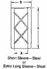 Dayton Lamina - 1-1/2" ID, 2" OAL, Steel, Short, Die & Mold Solid Sleeve - 2" OD - Caliber Tooling