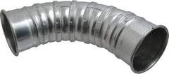 Made in USA - 4" ID Galvanized Duct Fitting - 7.32" Long, 24 Gage - Caliber Tooling