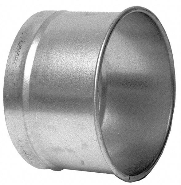 Made in USA - 8" ID Galvanized Duct Hose Adapter - 4" Long, 22 Gage - Caliber Tooling