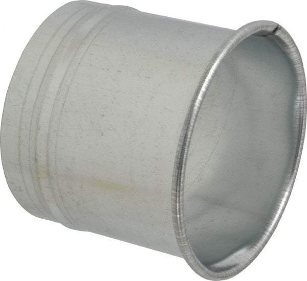 Made in USA - 5" ID Galvanized Duct Hose Adapter - 4" Long, 24 Gage - Caliber Tooling