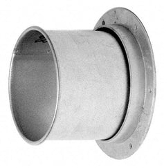 Made in USA - 8" ID Galvanized Duct Flange Adapter - 5" Long, 24 Gage - Caliber Tooling