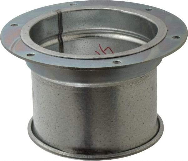 Made in USA - 5" ID Galvanized Duct Flange Adapter - 5" Long, 24 Gage - Caliber Tooling