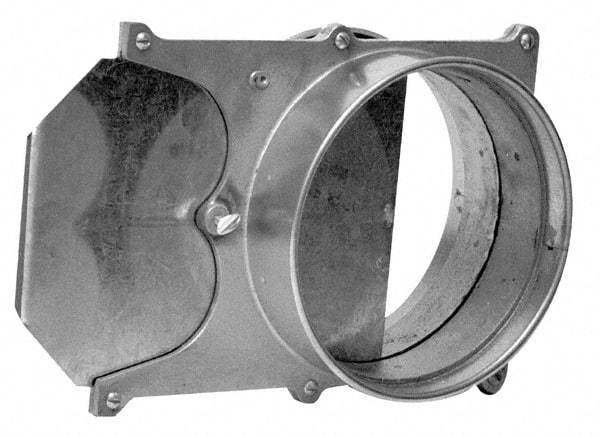 Made in USA - 8" ID Galvanized Duct Blast Gate - 11.12" Long, 24 Gage - Caliber Tooling