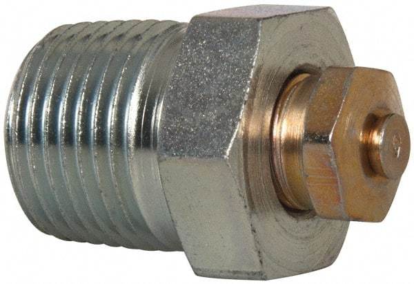 LDI Industries - 1/4-18 Thread, 15 to 25 psi Relief Pressure, Steel, Relief Vent - 1-1/8" High, 15.75mm Hex Flats Diam - Caliber Tooling