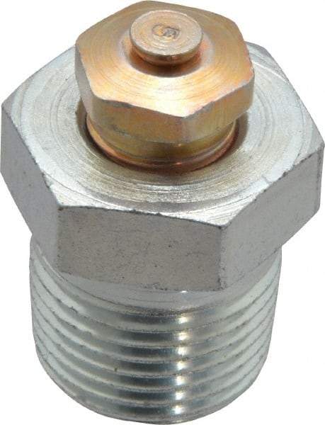 LDI Industries - 3/8-18 Thread, 1 to 5 psi Relief Pressure, Steel, Relief Vent - 1-3/16" High, 19.05mm Hex Flats Diam - Caliber Tooling