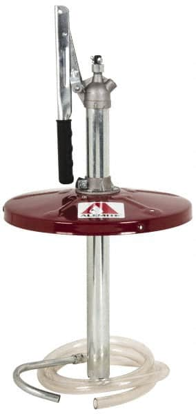 Alemite - Oil Lubrication 0.38 Strokes/oz Flow Steel, Aluminum & Stainless Steel Lever Hand Pump - For 25 to 35 Lb Container - Caliber Tooling