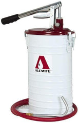 Alemite - Oil & Grease Lubrication 1 Strokes/oz Flow Steel, Aluminum & Stainless Steel Lever Hand Pump - For 25 Lb Container - Caliber Tooling