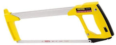 Stanley - 12" Hacksaw - 4-1/2" Throat Depth, Contoured Aluminum D-Style Handle - Caliber Tooling