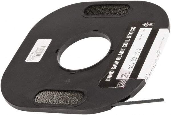 M.K. MORSE - 1/4" x 100' x 0.025" Carbon Steel Band Saw Blade Coil Stock - 18 TPI, Toothed Edge, Raker Set, Flexible Back, Constant Pitch, - Caliber Tooling