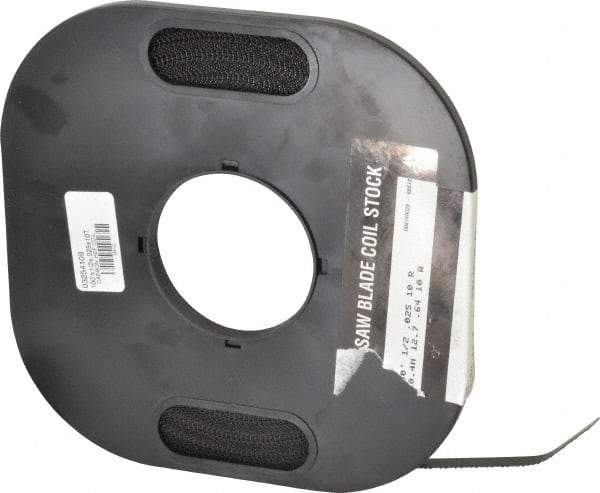 M.K. MORSE - 1/2" x 100' x 0.025" Carbon Steel Band Saw Blade Coil Stock - 10 TPI, Toothed Edge, Raker Set, Flexible Back, Constant Pitch, - Caliber Tooling