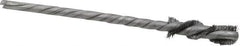 Osborn - 1/4" Diam Helical Steel Tube Brush - 0.005" Filament Diam, 1" Brush Length, 3-1/2" OAL, 1/8" Diam Shank - Caliber Tooling