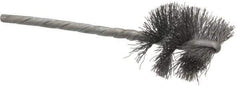 Osborn - 1" Diam Helical Steel Tube Brush - 0.008" Filament Diam, 1" Brush Length, 3-1/2" OAL, 1/8" Diam Shank - Caliber Tooling