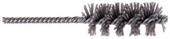 Osborn - 1-1/2" Long x 1-21/32" Diam Steel Tube End Fitting Brush - 6-3/8" OAL, 0.0104" Wire Diam - Caliber Tooling