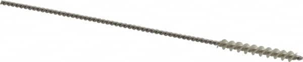 Osborn - 0.075" Diam Helical Nylon Tube Brush - 3/4" Brush Length, 4" OAL, 0.031" Diam Shank - Caliber Tooling