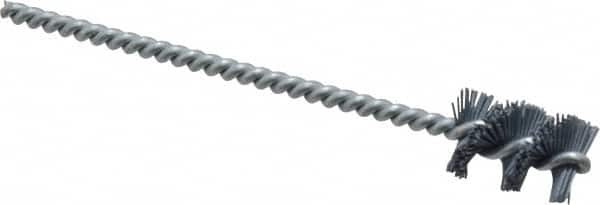 Osborn - 0.64" Diam Helical Nylon Tube Brush - 1" Brush Length, 5" OAL, 0.169" Diam Shank - Caliber Tooling