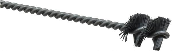 Osborn - 0.89" Diam Helical Nylon Tube Brush - 1" Brush Length, 5" OAL, 0.228" Diam Shank - Caliber Tooling