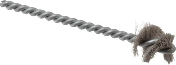 Osborn - 1.015" Diam Helical Nylon Tube Brush - 1" Brush Length, 5" OAL, 1/4" Diam Shank - Caliber Tooling