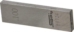 SPI - 0.1" Rectangular Steel Gage Block - Accuracy Grade 0, Includes NIST Traceability Certification - Caliber Tooling