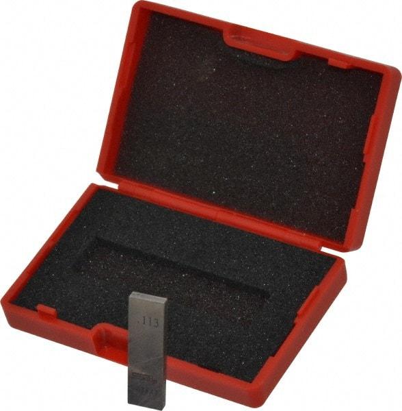 SPI - 0.113" Rectangular Steel Gage Block - Accuracy Grade 0, Includes NIST Traceability Certification - Caliber Tooling