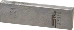 SPI - 0.124" Rectangular Steel Gage Block - Accuracy Grade 0, Includes NIST Traceability Certification - Caliber Tooling