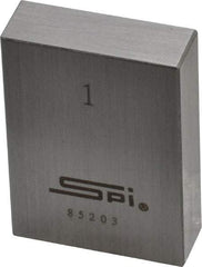 SPI - 1" Rectangular Steel Gage Block - Accuracy Grade 0, Includes NIST Traceability Certification - Caliber Tooling