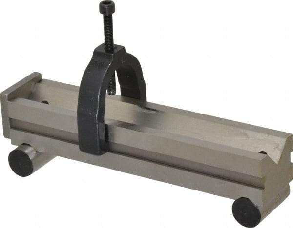 Made in USA - 1-1/4 Inch Long x 1-1/4 Inch Wide x 0.0001 Inch Parallelism, Vee Sine Bar - Includes Back Plate - Caliber Tooling