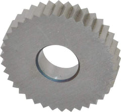 Value Collection - 9/16" Diam, 90° Tooth Angle, 21 TPI, Standard (Shape), Cut Type Powdered Metal High Speed Steel Straight Knurl Wheel - 0.118" Face Width, Circular Pitch, Bright Finish - Exact Industrial Supply