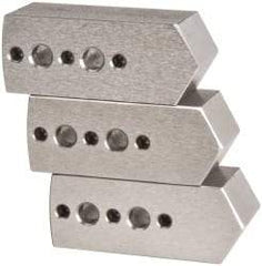 Northfield - 4" & Up Chuck Capacity, Northfield Air Style Attachment, Square Soft Lathe Chuck Jaw - 3 Jaws, Steel, 1.895mm Long x 3/4" Wide x 3/4" High - Caliber Tooling