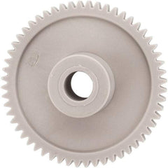 Made in USA - 32 Pitch, 1-3/4" Pitch Diam, 1-13/16" OD, 56 Tooth Spur Gear - 3/16" Face Width, 5/16" Bore Diam, 43/64" Hub Diam, 20° Pressure Angle, Acetal - Caliber Tooling