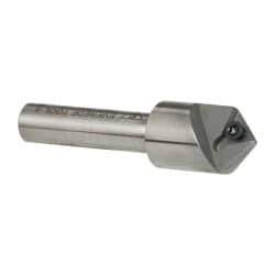 Everede Tool - 90° Included Angle, 0.621" Max Cut Diam, 5/8" Body Diam, 3/8" Shank Diam, 2-1/2" OAL, Indexable Countersink - 1 Triangle Insert, TPGH 215 Insert Style, Series IND - Caliber Tooling